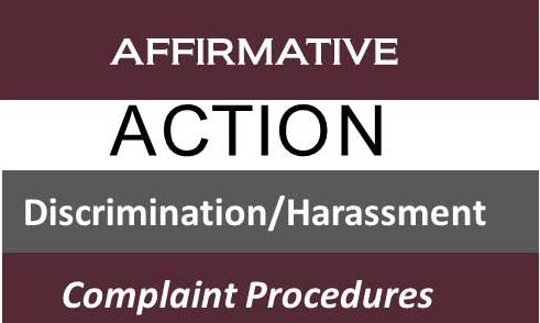 Affirmative Action Discrimination/Harassment Complaint Procedures Image